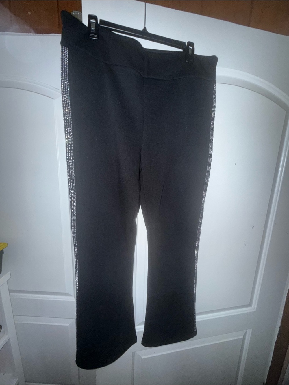 Guess Black Leggings with Side Rhinestone Trim